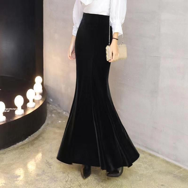 Winter Clothing Aesthetic - ฤดูใบไม้ร่วงฤดูหนาว Corduroy เสื้อผ้าผู้หญิง Elegant ใหม่กระโปรง Mermaid