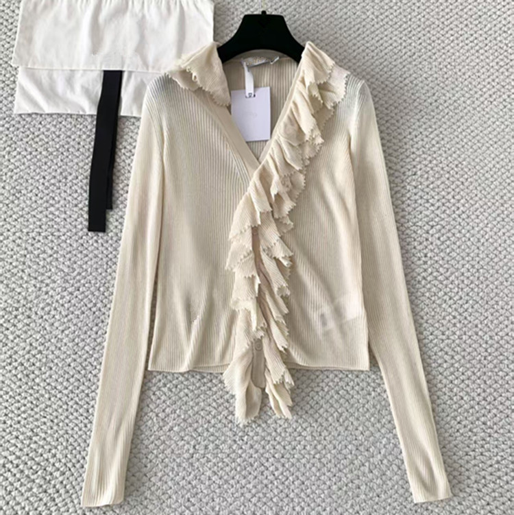 Clothing Style Winter - เสื้อผ้าสตรีสไตล์ยุโรปแบบสั่งทำพิเศษ คอลเลคชั่นฤดูหนาว 2026 สไตล์ใหม่ เสื้อคาร์ดิแกนไหมพรมแขนยาวติดกระดุมเม็ดเดียว แต่งระบาย