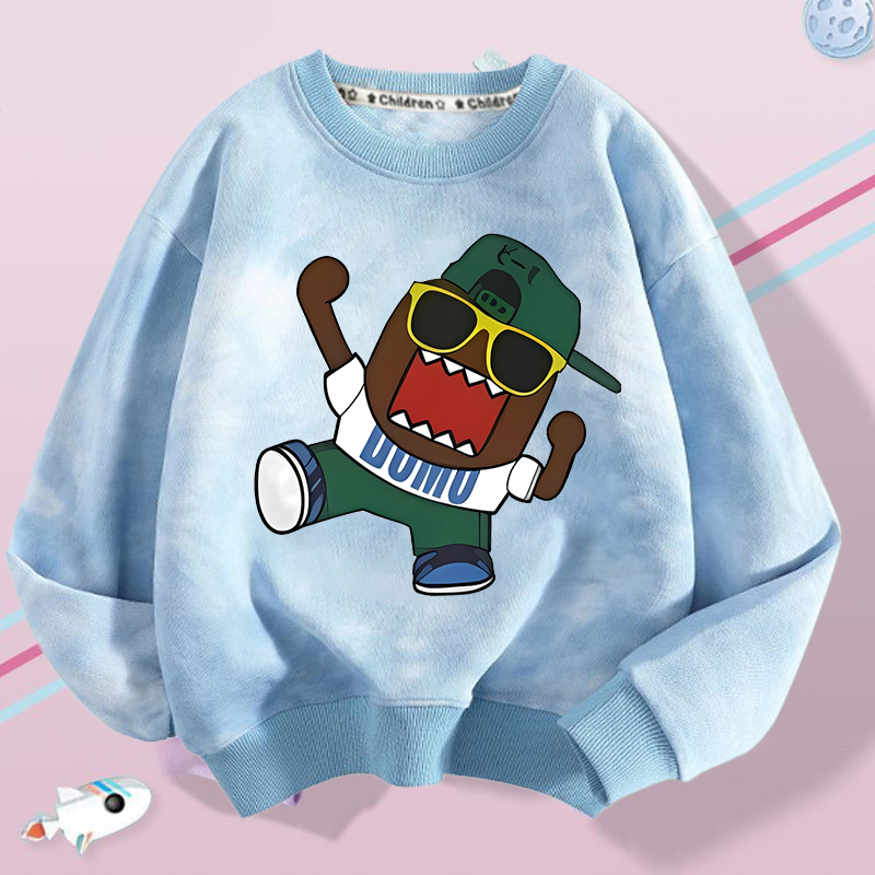 Winter Clothing Boys - โดโมะ คุงเสื้อสเวตเตอร์คอกลมสำหรับเด็ก ลายการ์ตูนอนิเมะ โพลีเอสเตอร์ พูลโอเวอร์ เด็กชาย