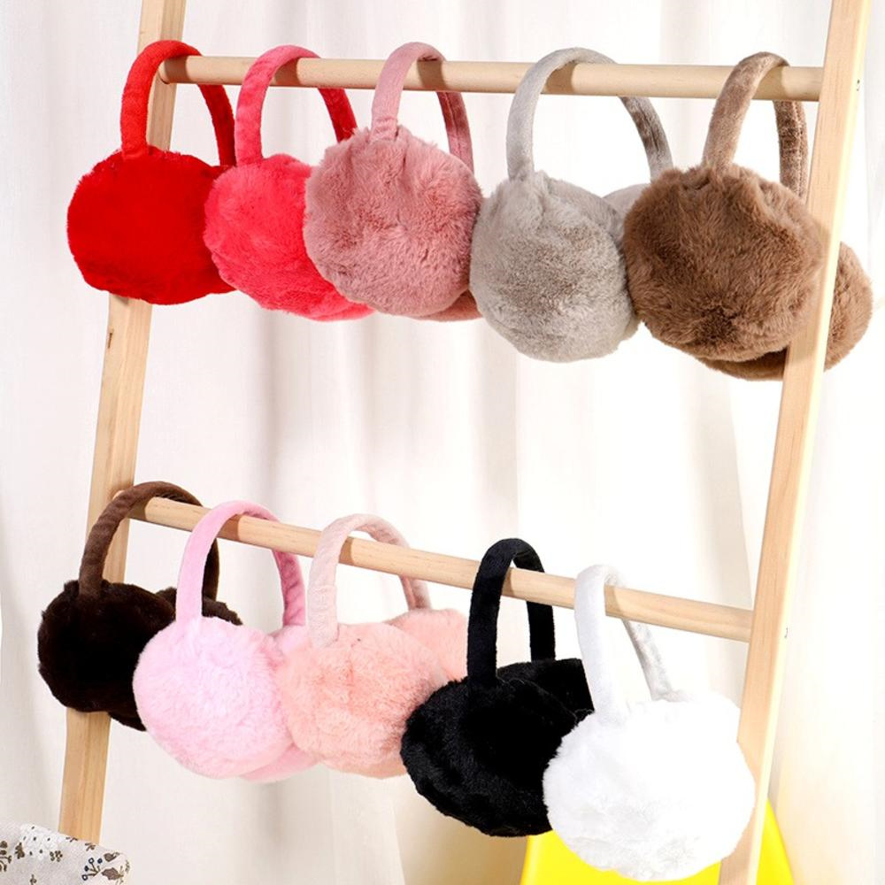 Ear Muff Foldable - ที่ครอบหูฤดูหนาวขนฟูขนเทียมสำหรับผู้หญิงผู้ชายหูฟังอบอุ่นแบบพับได้หูฟังสำหรับเด็กผ้าแคชเมียร์นุ่มหูอุ่น