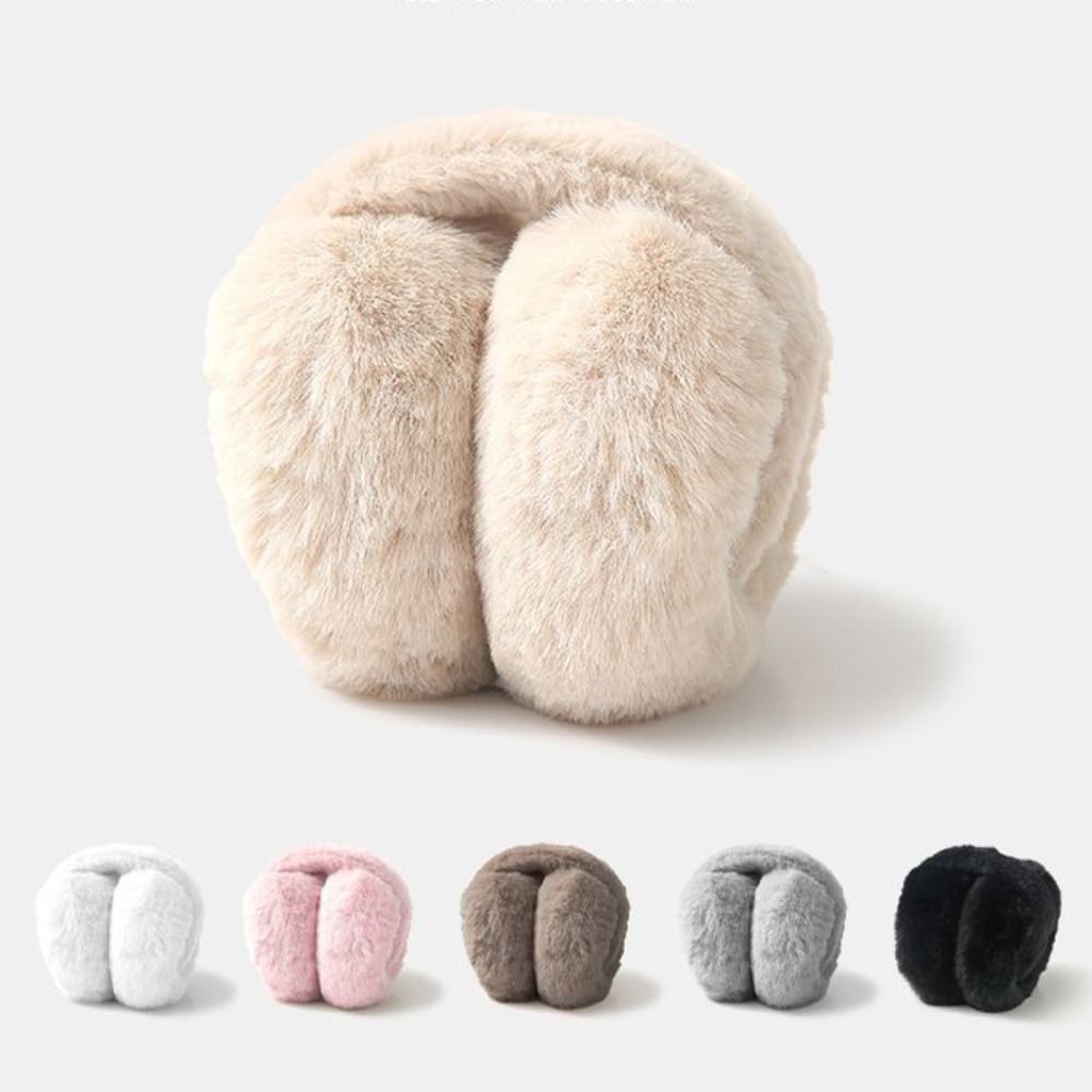 Ear Muff Foldable - ที่ปิดหูกันหนาวแบบพกพาสำหรับฤดูหนาว ทำจากขนเทียม นุ่ม พับได้ สำหรับผู้หญิงและผู้ชาย