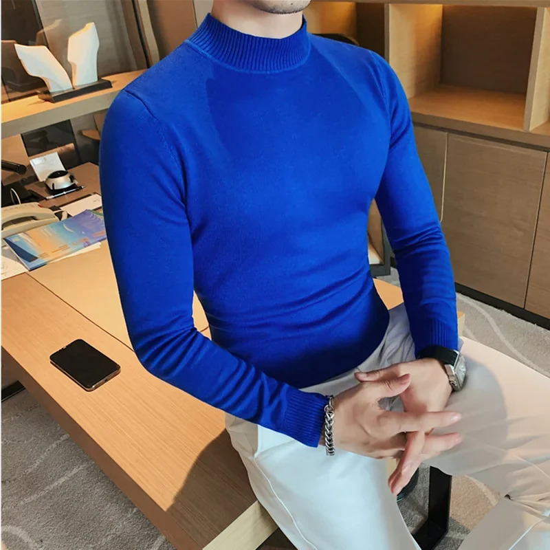 Winter Clothing Youtube - เสื้อสเวตเตอร์ไหมพรมคอเต่า แขนยาว แฟชั่นฤดูใบไม้ร่วงฤดูหนาว ปี 2025 สำหรับผู้ชาย