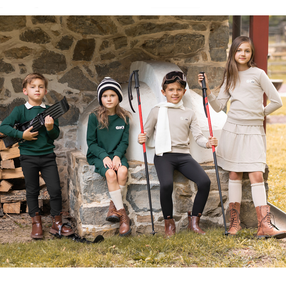 Winter Clothing Boys - AP 2025 AWคอลเลกชันสกีเด็กชายหญิงผ้าฝ้ายสบายๆปักพิมพ์Sporty Family Matchingเสื้อผ้าชุดเสื้อ