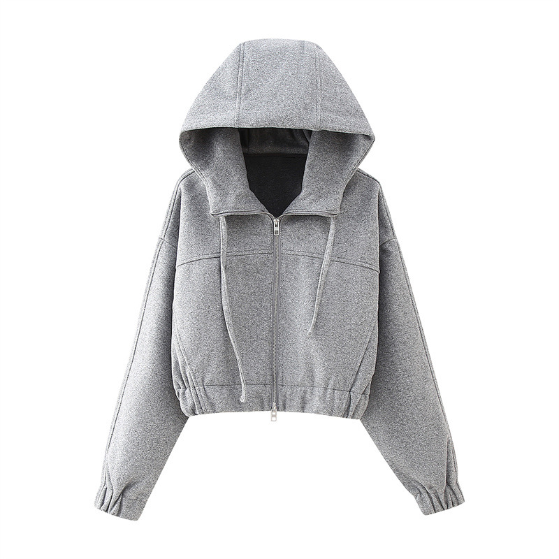 Winter Under Clothing - ฤดูใบไม้ผลิและฤดูร้อนเสื้อผ้าผู้หญิงใหม่ลำลองเรียบง่ายอเนกประสงค์มีฮู้ดคอปกซิปเสื้อแจ็คเก็ตสั้น