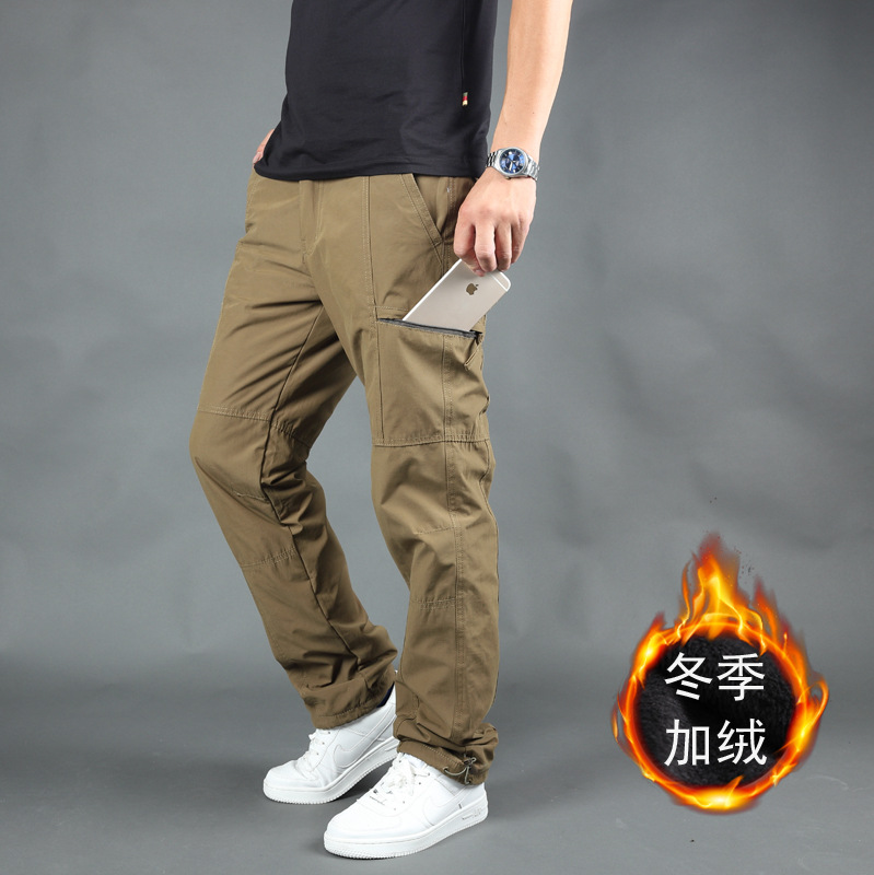Quality Winter Clothing Brand - กางเกงขายาวผู้ชายคุณภาพสูงสำหรับฤดูหนาว ผ้าหนาสองชั้น ลายพรางทหาร ทหารเรือ ผ้าฝ้าย สำหรับผู้ชาย