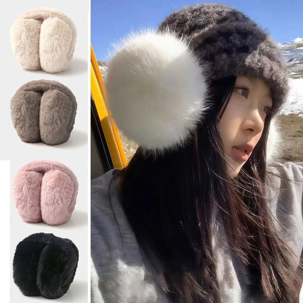 Ear Muff Foldable - ที่ปิดหูสำหรับฤดูหนาวกลางแจ้ง แบบพกพา ขนเฟอร์เทียมนุ่ม ป้องกันความหนาวเย็น พับเก็บได้ สำหรับผู้หญิงและผู้ชาย