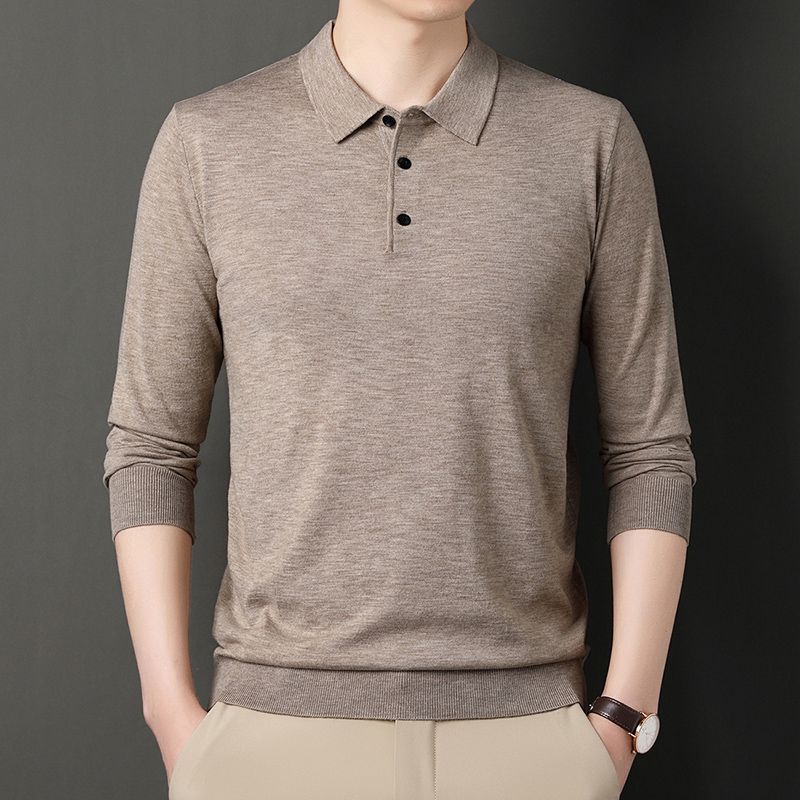 Quality Winter Clothing Brand - เสื้อโปโลผู้ชายแขนยาวสีพื้น แบรนด์ดีไซเนอร์คุณภาพสูง แฟชั่นใหม่ ฤดูใบไม้ร่วง สไตล์ลำลอง เสื้อผ้าผู้ชาย
