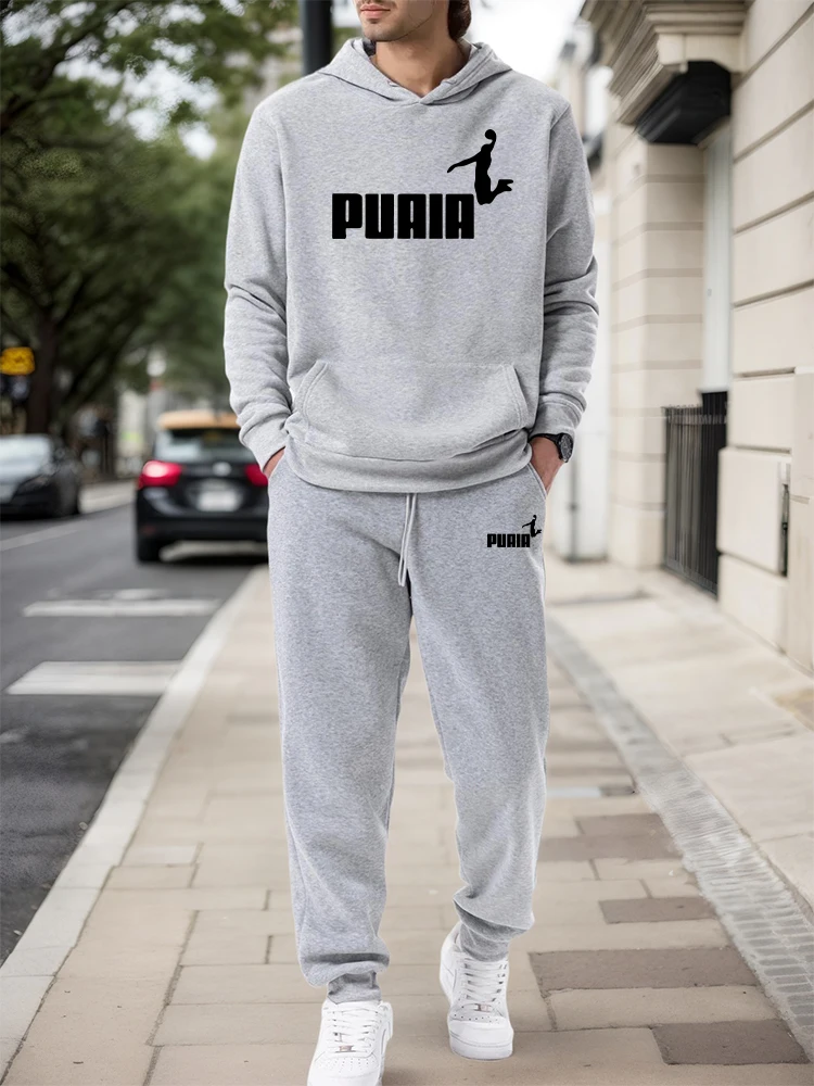 Winter Clothing Stores - ชุดเซ็ตผู้ชาย/เสื้อฮู้ด/กางเกงขายาว ฤดูใบไม้ร่วง-ฤดูหนาว 2026 ชุดลำลองสปอร์ต เสื้อฮู้ดแบบสวมหัวและกางเกงขายาว แฟชั่นแนวสตรีท