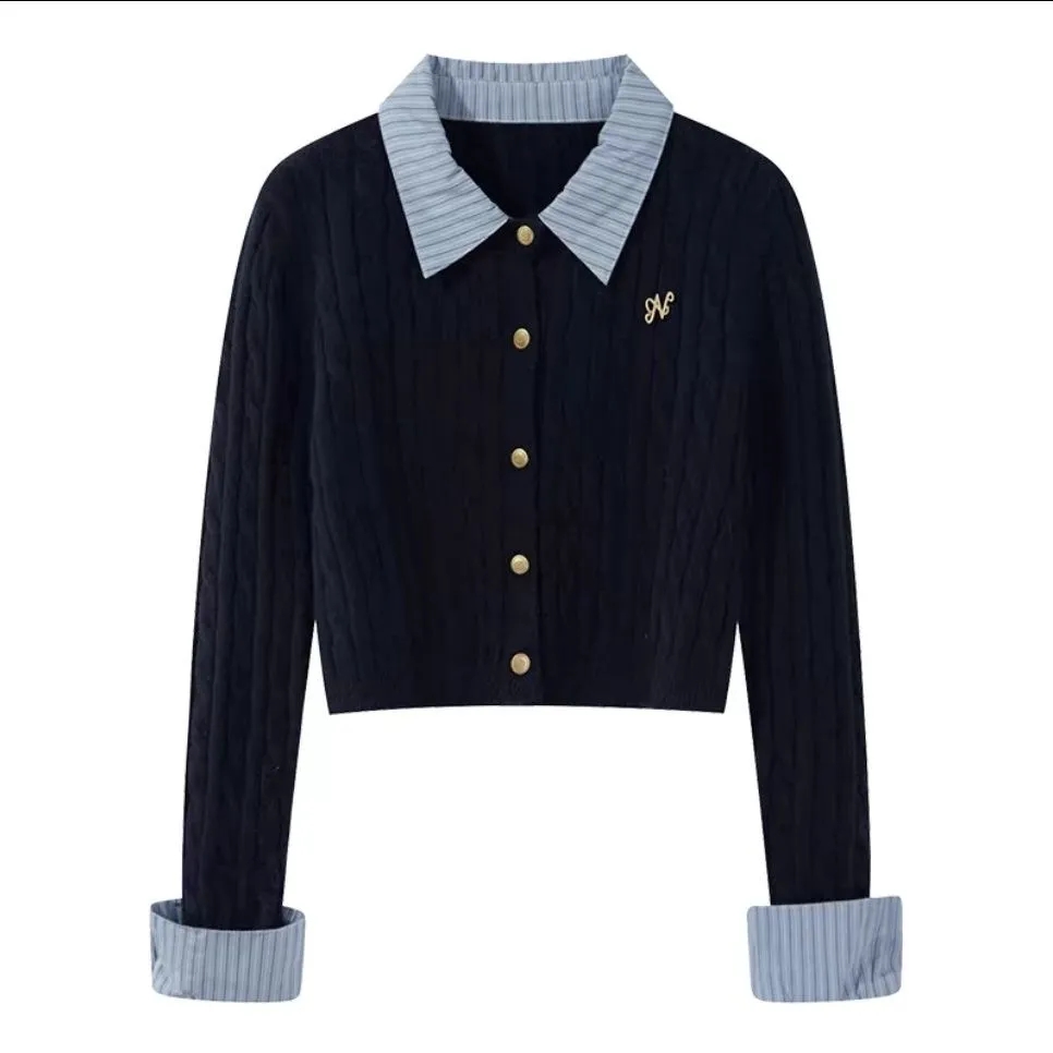 Winter Clothing Aesthetic - เสื้อผ้าผู้หญิง เสื้อคลุม เสื้อคาร์ดิแกน เสื้อถักนิตติ้ง สไตล์ฮาราจูกุ เสื้อแขนยาว