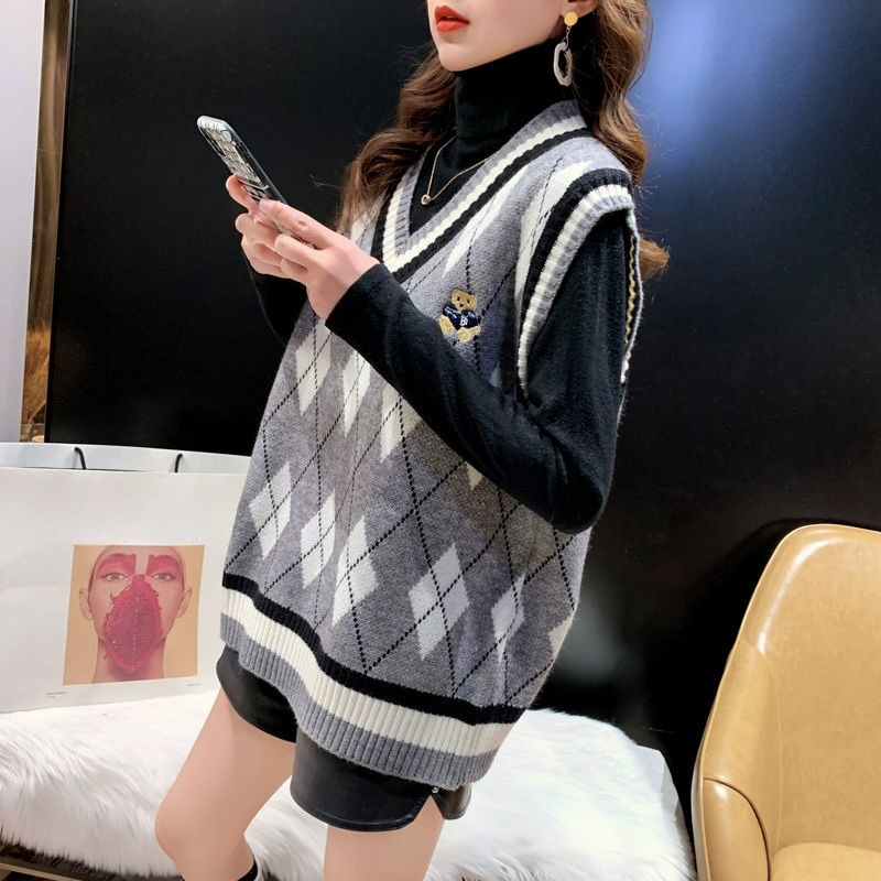 เสื้อกั๊กถักสีแดงสำหรับผู้หญิง - Winter Clothing Aesthetic บทวิจารณ์และราคา