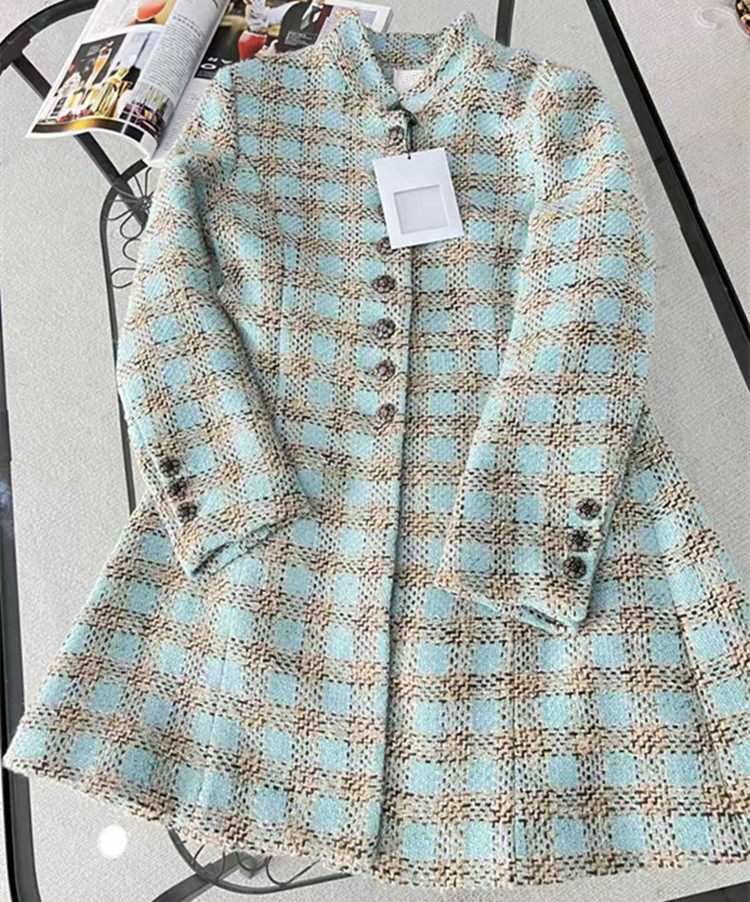 เสื้อโค้ททวีดลายตารางสีฟ้าอ่อน - Clothing Style Winter บทวิจารณ์และราคา