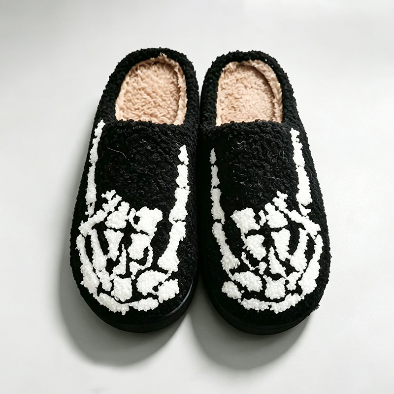 รองเท้าแตะฟูฟ่องลายฟักทองฮาโลว - Winter Clothing Material บทวิจารณ์และราคา