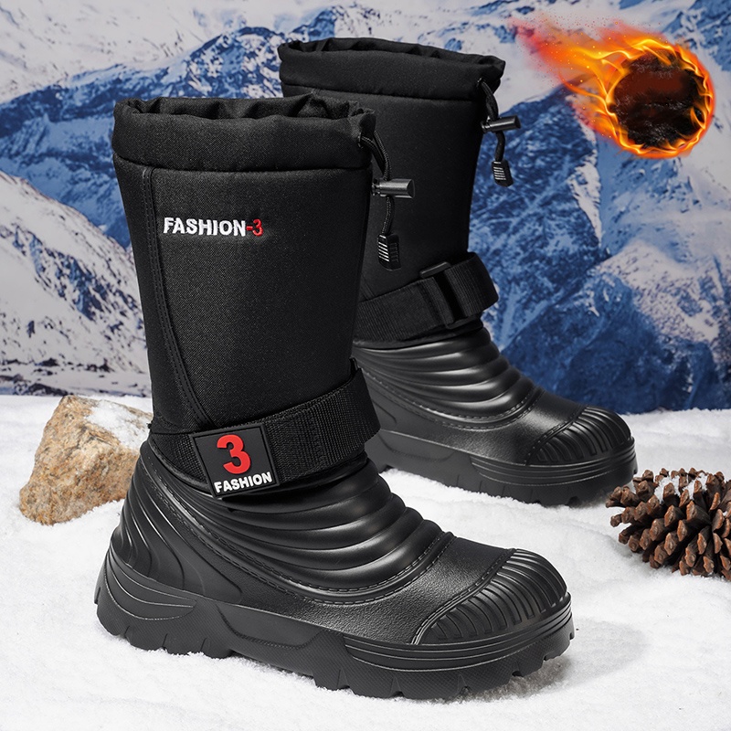 รองเท้าบูทหิมะใหม่สำหรับผู้ชาย - Winter Clothing Material บทวิจารณ์และราคา