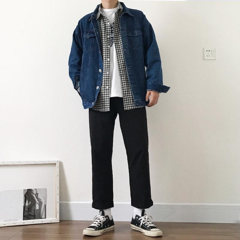 เสื้อแจ็คเก็ตยีนส์ผู้ชายสไตล์ค - Winter Clothing Aesthetic บทวิจารณ์และราคา