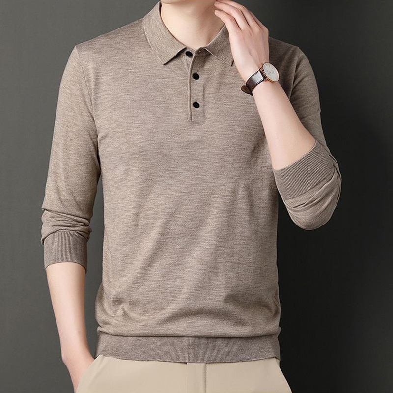 เสื้อโปโลผู้ชายแขนยาวสีพื้น แบ - Quality Winter Clothing Brand บทวิจารณ์และราคา