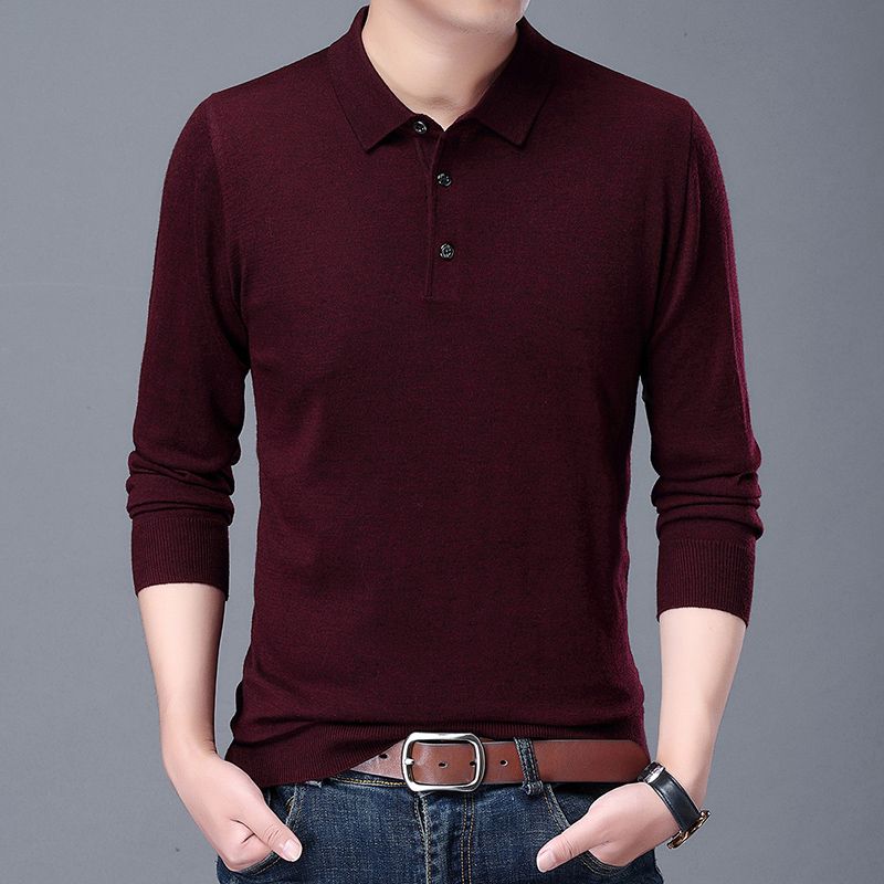 เสื้อโปโลผู้ชายแขนยาวสีพื้น แบ - Quality Winter Clothing Brand บทวิจารณ์และราคา