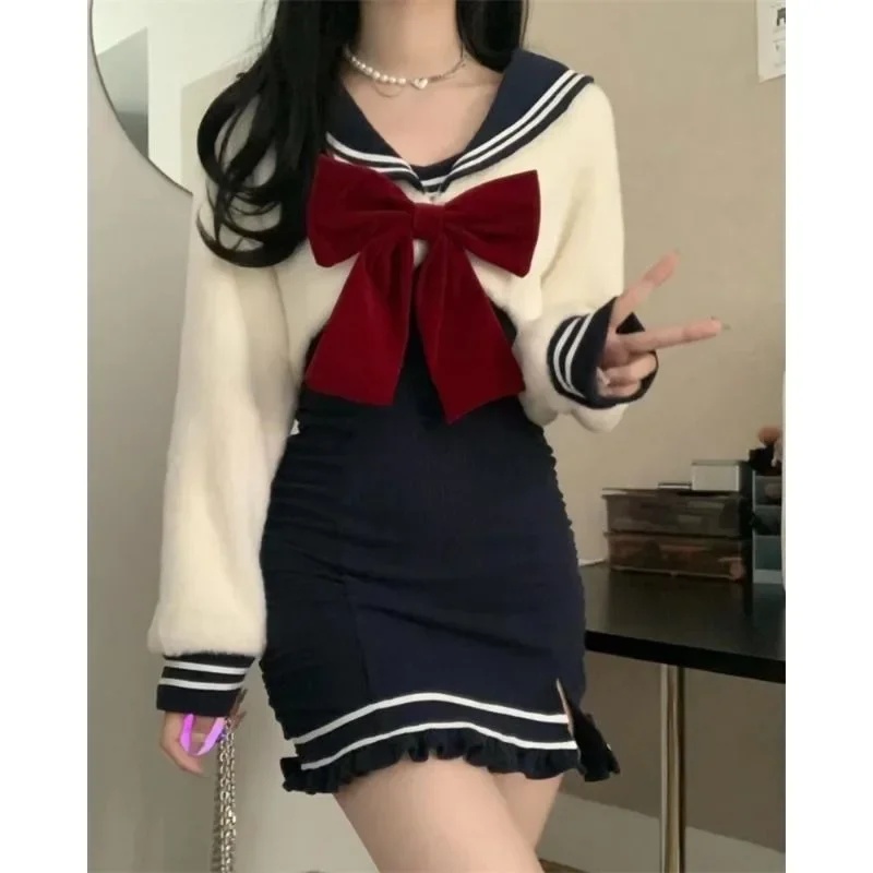 ♥   เสื้อสเวตเตอร์คอปกโบว์สีกร - Winter Clothing Youtube บทวิจารณ์และราคา