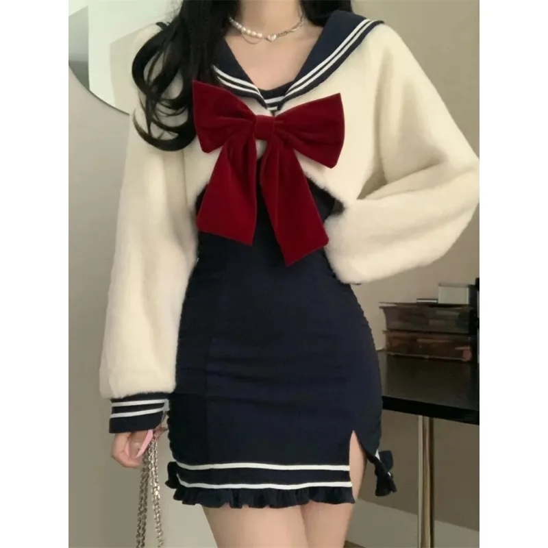 ♥   เสื้อสเวตเตอร์คอปกโบว์สีกร - Winter Clothing Youtube บทวิจารณ์และราคา