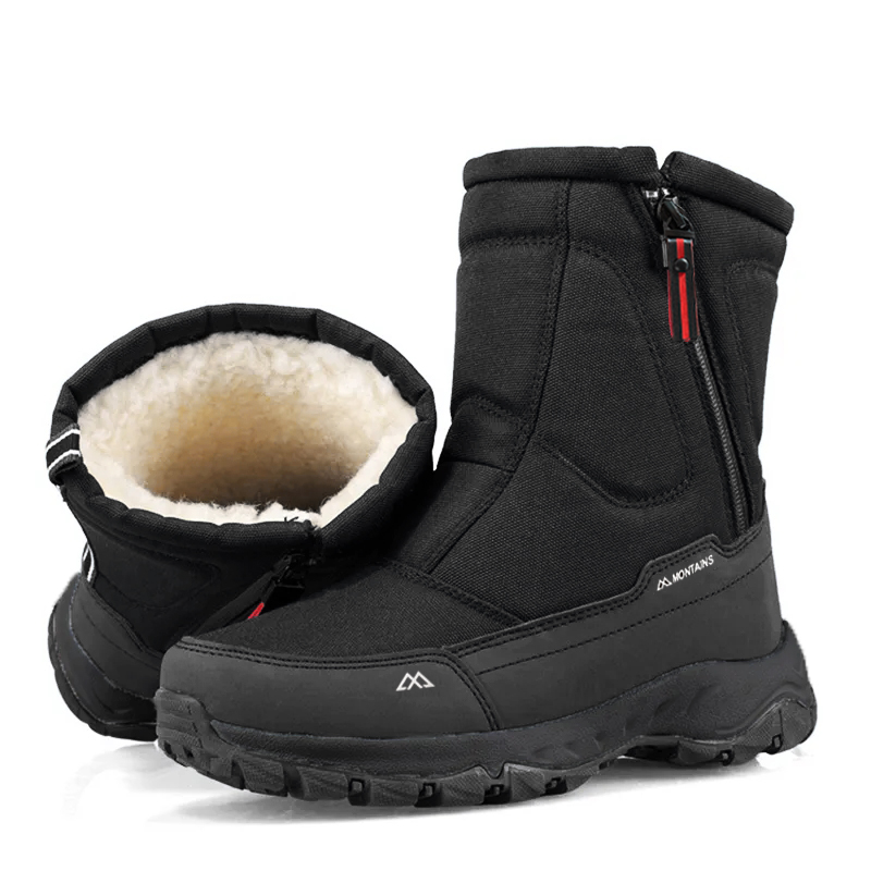 รองเท้าบูทหิมะสำหรับผู้ชายแบบก - Winter Clothing Material บทวิจารณ์และราคา
