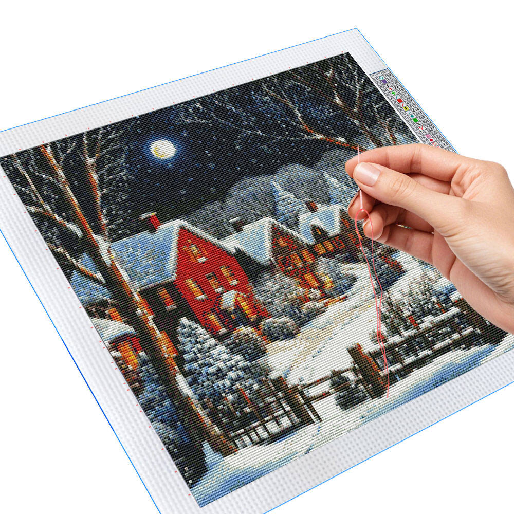 Cross Stitch วัวสัตว์ DIY Full - Winter Clothing Pinterest บทวิจารณ์และราคา